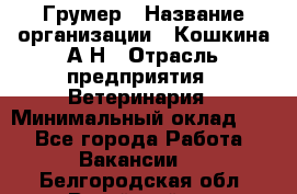 Грумер › Название организации ­ Кошкина А.Н › Отрасль предприятия ­ Ветеринария › Минимальный оклад ­ 1 - Все города Работа » Вакансии   . Белгородская обл.,Валуйский р-н
